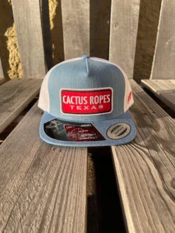 Hooey CR092 "Cactus Ropes" Denim/White Patch Snap Back Cap
