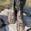 COWTOWN Q810 MEN'S ROCK PYTHON SQUARE TOE BOOT -Western Cowboy Clothing IMG 2117