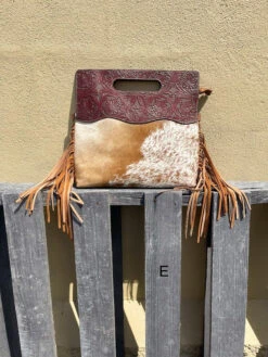 Top Notch Accessories 3074BR Brown Cowhide & Tooled Leather Purse 18 Top Notch Accessories 3074BR Brown Cowhide & Tooled Leather Purse -Western Cowboy Clothing IMG 2888