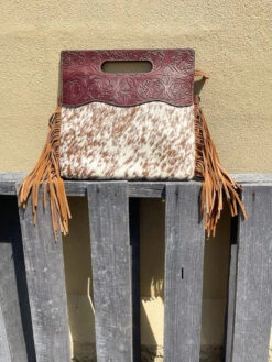 Top Notch Accessories 3074BR Brown Cowhide & Tooled Leather Purse 22 Top Notch Accessories 3074BR Brown Cowhide & Tooled Leather Purse -Western Cowboy Clothing IMG 2892