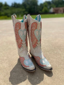 Corral Boots Women's Corral A4236 13" Heart & Wings Snip Toe (SHOP IN-STORES TOO)
