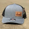 Dally Up 522 Grey/Black With Leather Patch Team Ropers Richardson 112 Cap -Western Cowboy Clothing IMG 5822