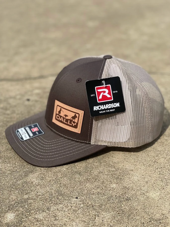 Dally Up 524 Brown/Khaki With Leather Patch Team Ropers Richardson 112 Cap 4 Dally Up 524 Brown/Khaki With Leather Patch Team Ropers Richardson 112 Cap - Image 2