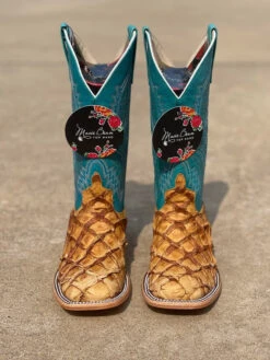Women's Macie Bean Top Hand M2008 13" Antique Bass With Turquoise Top Square Toe Boot (SHOP IN-STORES TOO) -Western Cowboy Clothing IMG 5852