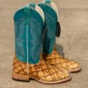 Women's Macie Bean Top Hand M2008 13" Antique Bass With Turquoise Top Square Toe Boot (SHOP IN-STORES TOO) -Western Cowboy Clothing IMG 5855