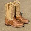Anderson Bean 6881L 11" Tan Full Quill Ostrich Wide Square Toe (SHOP IN-STORES TOO) -Western Cowboy Clothing IMG 6157