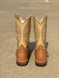Anderson Bean 6881L 11" Tan Full Quill Ostrich Wide Square Toe (SHOP IN-STORES TOO) -Western Cowboy Clothing IMG 6162