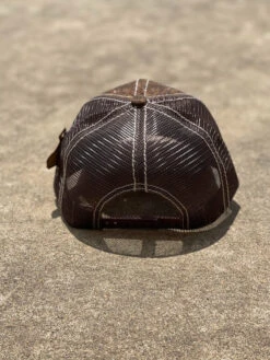 Dark Brown Cork American Flag With Metal Concho Cap -Western Cowboy Clothing IMG 6579