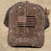 Dark Brown Cork American Flag With Metal Concho Cap -Western Cowboy Clothing IMG 7058