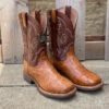Dan Post DPP5712 Men's Tan Smooth Ostrich Wide Square Toe (SHOP IN-STORES TOO) -Western Cowboy Clothing IMG 7520