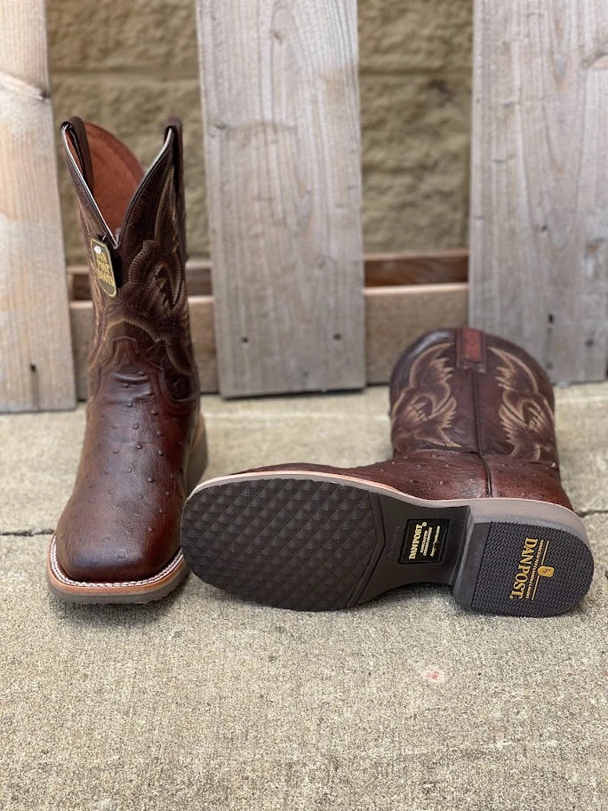 Dan Post DPP5711 Men's Tobacco Smooth Ostrich Wide Square Toe (SHOP IN-STORES TOO) 5 Dan Post DPP5711 Men's Tobacco Smooth Ostrich Wide Square Toe (SHOP IN-STORES TOO) - Image 3