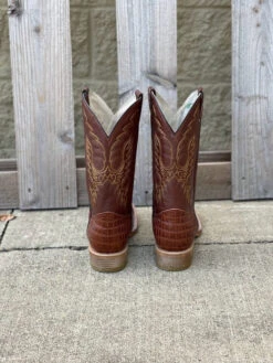 Cowtown Q6097 12" Cognac Alligator Print Square Toe Boot (SHOP IN-STORE TOO) -Western Cowboy Clothing IMG 7606