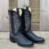 Cowtown R6096 12" Black Caiman Tail Cut Print R Toe Boot (SHOP IN-STORE TOO) 1 Cowtown R6096 12" Black Caiman Tail Cut Print R Toe Boot (SHOP IN-STORE TOO) -Western Cowboy Clothing IMG 7622