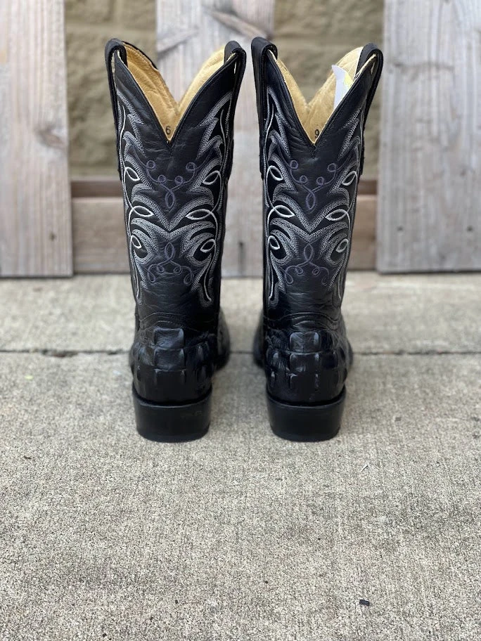 Cowtown R6096 12" Black Caiman Tail Cut Print R Toe Boot (SHOP IN-STORE TOO) 6 Cowtown R6096 12" Black Caiman Tail Cut Print R Toe Boot (SHOP IN-STORE TOO) - Image 4