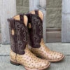 Men's Cowtown Q6077 12" Oryx Full Quill Ostrich Print Square Toe Boot (SHOP IN-STORE TOO) -Western Cowboy Clothing IMG 7627