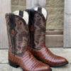 Cowtown R6074 12" Brown Caiman Belly Print R Toe Boot (SHOP IN-STORES TOO) -Western Cowboy Clothing IMG 7633