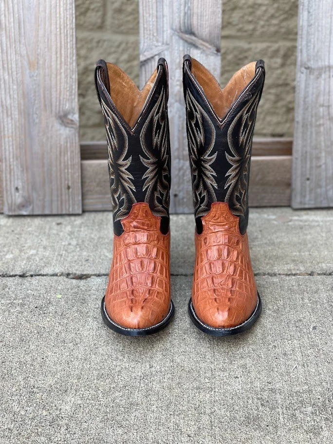 Cowtown R6094 12" Cognac Caiman Tail Cut Print R Toe Boot (SHOP IN-STORE TOO) 4 Cowtown R6094 12" Cognac Caiman Tail Cut Print R Toe Boot (SHOP IN-STORE TOO) - Image 2