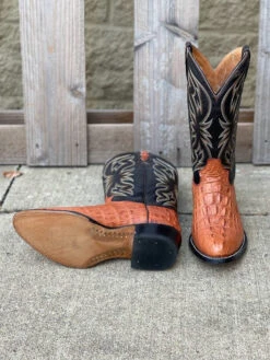 Cowtown R6094 12" Cognac Caiman Tail Cut Print R Toe Boot (SHOP IN-STORE TOO) 9 Cowtown R6094 12" Cognac Caiman Tail Cut Print R Toe Boot (SHOP IN-STORE TOO) -Western Cowboy Clothing IMG 7639