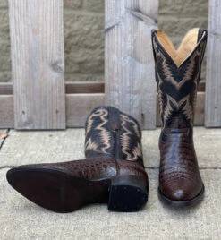 Cowtown R6084 12" Brown Gator Print R Toe Boot (SHOP IN-STORE TOO) -Western Cowboy Clothing IMG 7649