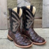 Cowtown Q158 11" Dark Brown Big Bass Print Square Toe Boot (SHOP IN-STORES TOO) -Western Cowboy Clothing IMG 7660