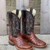 Cowtown Q6064 13" Cognac Full Quill Ostrich Print Square Toe Boot (SHOP IN-STORES TOO) 2 Cowtown Q6064 13" Cognac Full Quill Ostrich Print Square Toe Boot (SHOP IN-STORES TOO) -Western Cowboy Clothing IMG 7665