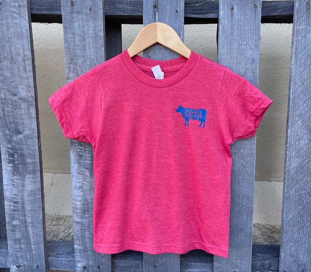 Youth YTHMSCATTLESS-6 Mississippi Cattle Company Heather Red Short Sleeve T-Shirt 4 Youth YTHMSCATTLESS-6 Mississippi Cattle Company Heather Red Short Sleeve T-Shirt - Image 2