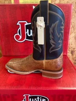 Justin JE801 Men's 11" Cognac Smooth Ostrich Boot (SALE) -Western Cowboy Clothing JE801InsideProfile