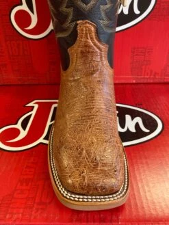 Justin JE801 Men's 11" Cognac Smooth Ostrich Boot (SALE) -Western Cowboy Clothing JE801ToeProfile
