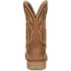 Justin Boots Justin SE4340 Men's 11" Rush Rustic Tan Waterproof Steel Toe Met Guard Square Toe Boots 15 Justin Boots Justin SE4340 Men's 11" Rush Rustic Tan Waterproof Steel Toe Met Guard Square Toe Boots -Western Cowboy Clothing JST 006 SE4340