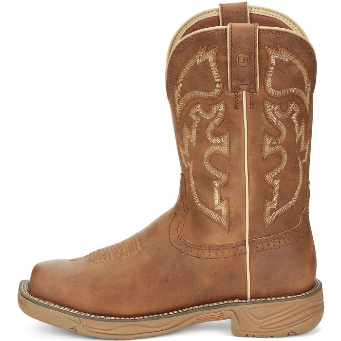 Justin Boots Justin SE4340 Men's 11" Rush Rustic Tan Waterproof Steel Toe Met Guard Square Toe Boots 6 Justin Boots Justin SE4340 Men's 11" Rush Rustic Tan Waterproof Steel Toe Met Guard Square Toe Boots - Image 4