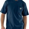 Carhartt K87-NVY Navy Workwear Short Sleeve Pocket T-Shirt -Western Cowboy Clothing K87NVY
