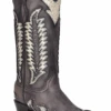 Corral Boots Women's Circle G By Corral L2043 Chocolate/Bone Overlay Snip Toe Boot (SHOP IN-STORES TOO)