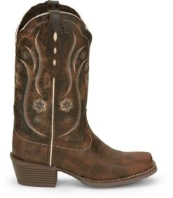 Women's Justin GY2937 Jessa Brown Square Toe Boot -Western Cowboy Clothing L2937 617x563 Profile 23d1d6d4 53a1 4d59 b863 9470df9fa6f8