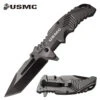 USMC M-A1058GY GREY SPRING ASSISTED KNIFE 2 USMC M-A1058GY GREY SPRING ASSISTED KNIFE -Western Cowboy Clothing M A1058GY