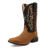 Twisted X MHY0033 Men’s 12" Peanut & Black Hooey Square Toe Boot (SALE BOOT) -Western Cowboy Clothing MHY0033 01