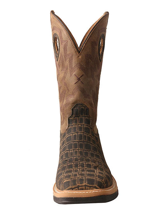 Twisted X MLCW023 Men’s 12" Lite Western Work Boot Caiman Print/Bomber 6 Twisted X MLCW023 Men’s 12" Lite Western Work Boot Caiman Print/Bomber - Image 4