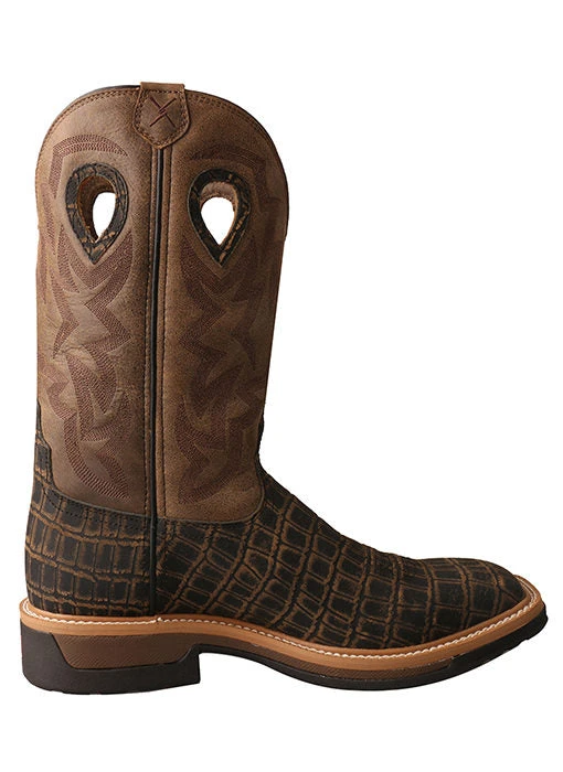 Twisted X MLCW023 Men’s 12" Lite Western Work Boot Caiman Print/Bomber 5 Twisted X MLCW023 Men’s 12" Lite Western Work Boot Caiman Print/Bomber - Image 3