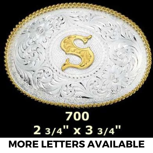 Montana Silversmiths 700 Initial Buckles 3 Montana Silversmiths 700 Initial Buckles
