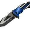 Master Cutlery MU-A126BL Thin Blue Line Spring Assisted Knife -Western Cowboy Clothing MU A126BL 4