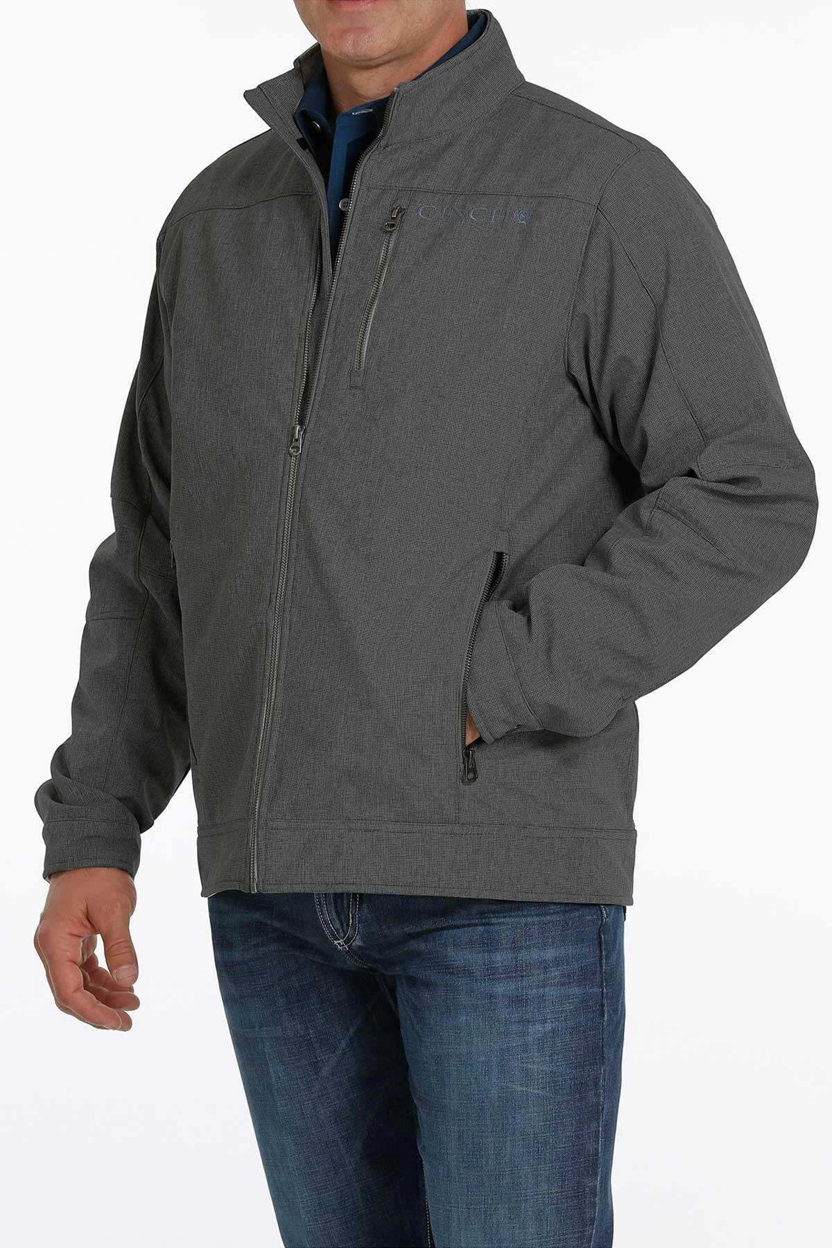 Cinch MWJ1539003 Men's Charcoal Conceal Carry Textured Bonded Jacket (SHOP IN-STORES TOO) 3 Cinch MWJ1539003 Men's Charcoal Conceal Carry Textured Bonded Jacket (SHOP IN-STORES TOO)