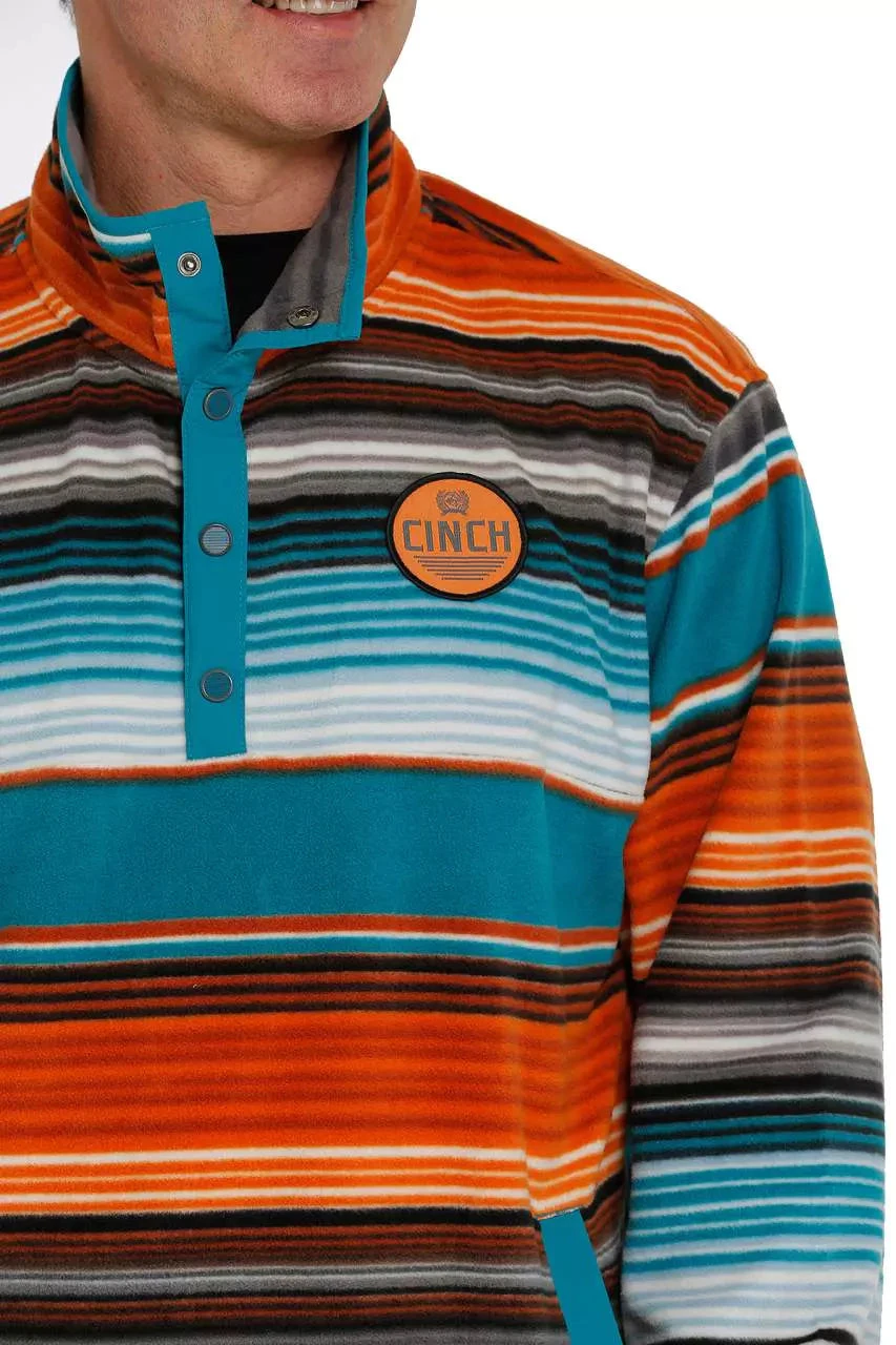 Men's Cinch MWK1514016 Teal Quarter Snap Serape Fleece Pullover (SHOP IN-STORES TOO) 4 Men's Cinch MWK1514016 Teal Quarter Snap Serape Fleece Pullover (SHOP IN-STORES TOO) - Image 2