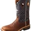 Twisted X MXBAW01 Men’s 12″ Mocha/Navy Waterproof Alloy Toe Western With CellStretch® Work Boot -Western Cowboy Clothing MXBAW01 AG 510x700 03eb1c20 654a 440f 9d95 ad59771e3e43