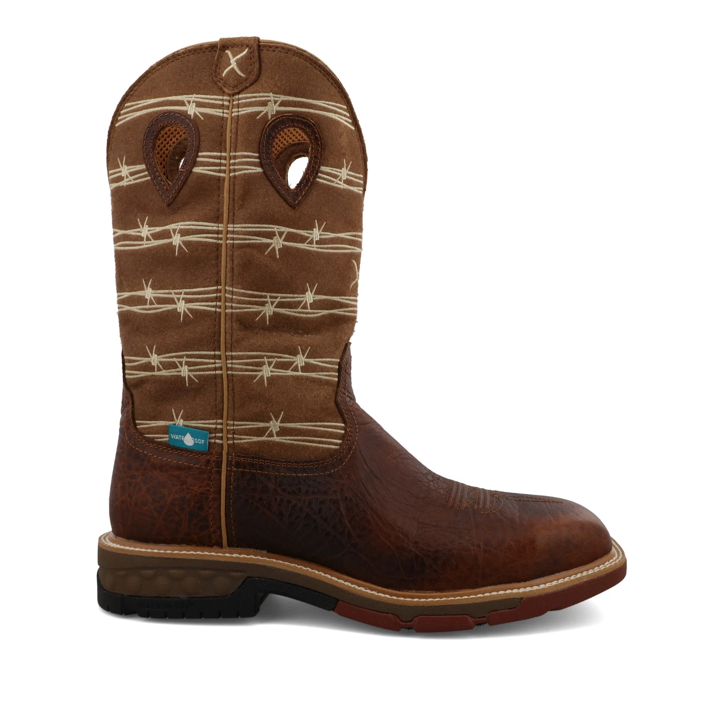 Twisted X MXBAW05 12" Rustic Brown & Lion Tan Square Toe Work Boot With CellStretch 4 Twisted X MXBAW05 12" Rustic Brown & Lion Tan Square Toe Work Boot With CellStretch - Image 2