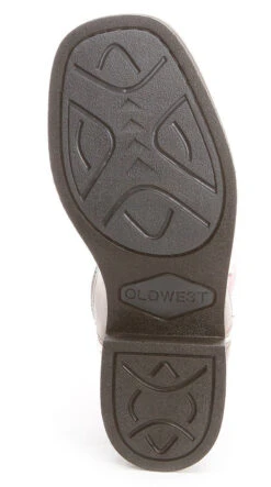 Infant Old West BSI1889 Chocolate W/Burgundy Top Wide Square Toe Boot -Western Cowboy Clothing Old west square toe rubber outsole 3220e372 bf6f 4257 bdb4 751d6a5392fb