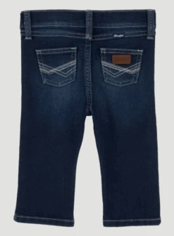 Baby Boy's Wrangler 10PQJ1470D Denim Stitched Pocket Bootcut Jeans (0/3 Month-4 Toddler)