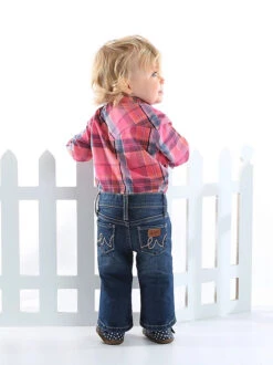 Baby Girl's Wrangler PQJ113D Denim Western 5-Pocket Skinny Jeans (0/3M-4T) -Western Cowboy Clothing PQJ113D ALT2