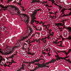 Wildrag-PRB Paisley Red/Black Silk Scarf