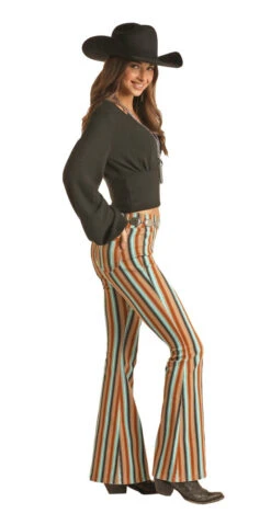 Women's Panhandle Rock & Roll RRWD6PRZQX Bargain Bell Striped Pull-on Flare Jean (SHOP IN-STORE TOO) 7 Women's Panhandle Rock & Roll RRWD6PRZQX Bargain Bell Striped Pull-on Flare Jean (SHOP IN-STORE TOO) -Western Cowboy Clothing RRWD6PRZQX A