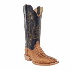 R. Watson RW3010-2 13" Saddle Hornback Caiman Tail Wide Square Toe