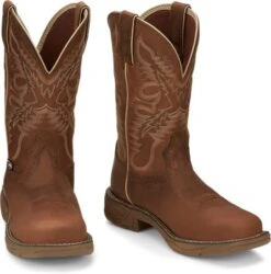 Justin Boots Women's Justin SE4353 Rush Brown Wide Sqaure Toe Work Boot (SHOP IN-STORE TOO)